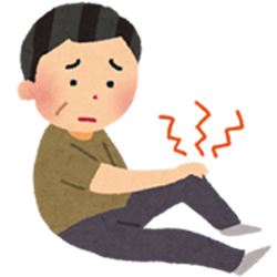 膝が痛む男性のイラスト