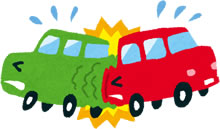 車同士の事故イラスト